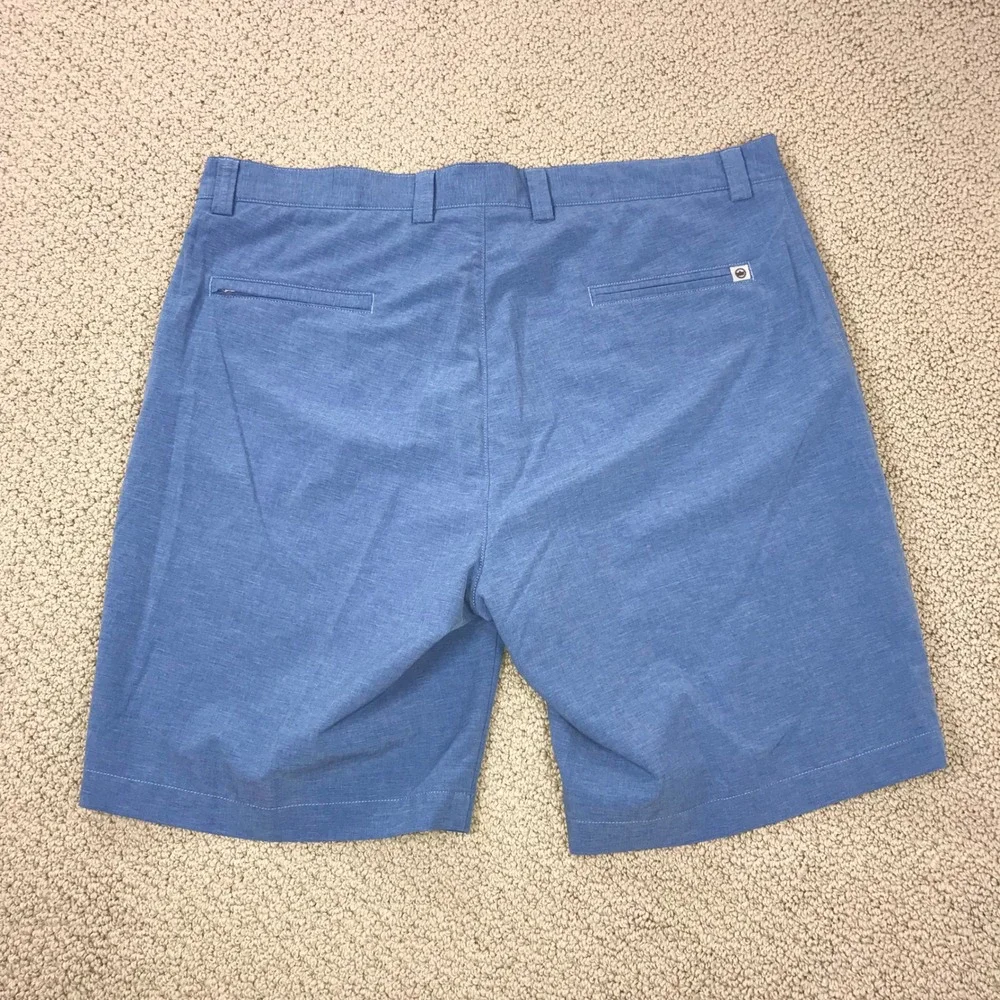 Peter Millar Crown Sport Mens Blue Performance Golf Shorts Size 36 Heathered